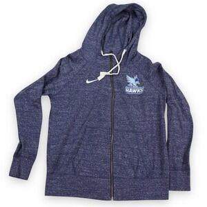 Nike Roger Williams Hawks Gym Vintage Hoodie Womens Medium Blue Full-Zip 867307